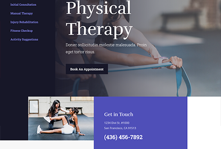 Physical therapy website design