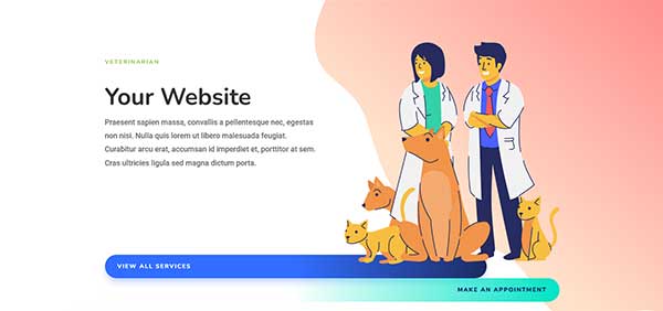 Website design for a veterinarian